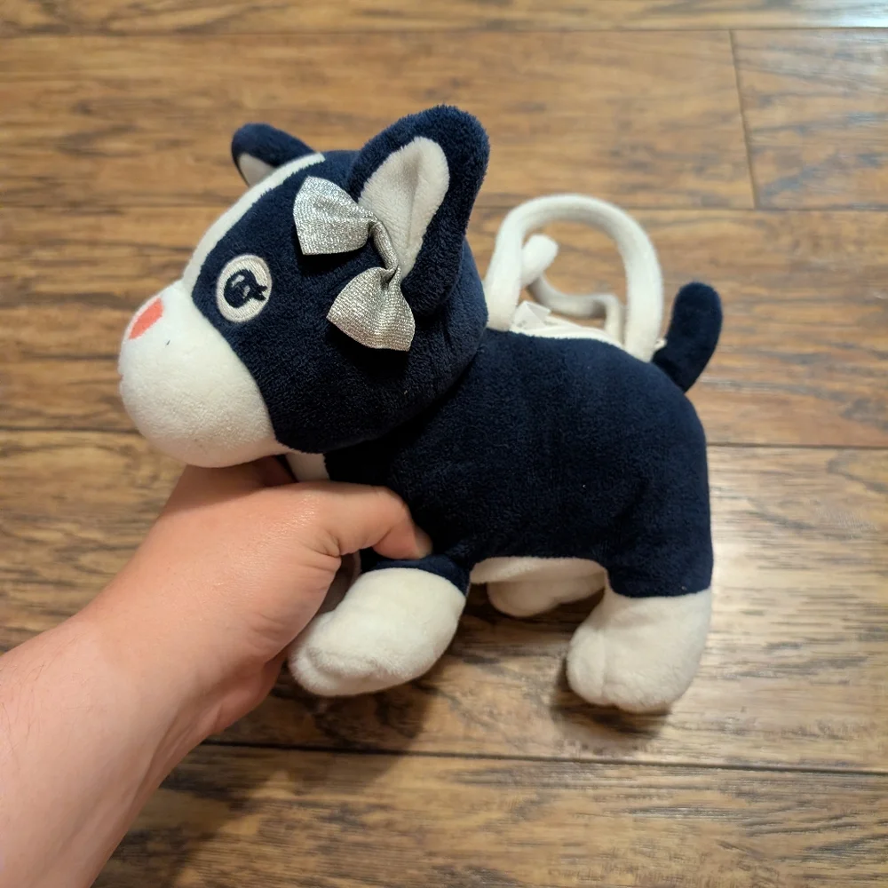 💥3/$24 Gymboree Navy French‎ Bull Dog Plush Purse